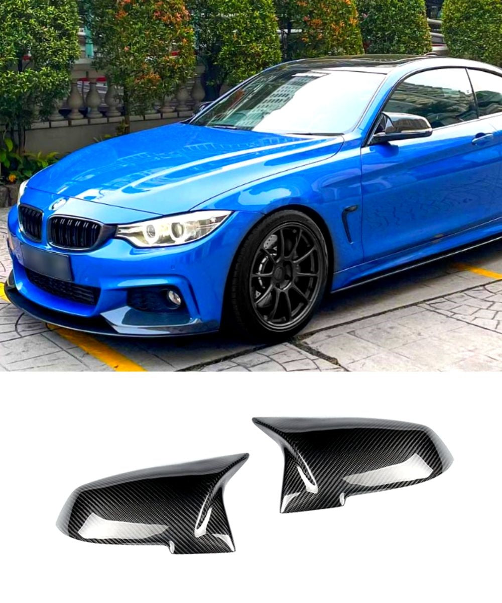 BMW F SERIES REAL CARBON FIBER M-STYLE MIRROR CAPS