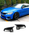BMW F SERIES REAL CARBON FIBER M-STYLE MIRROR CAPS