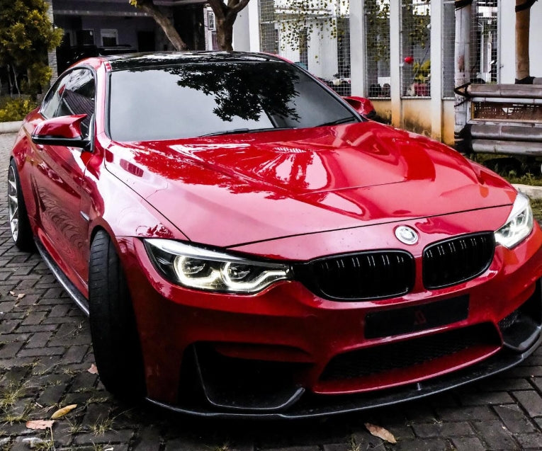 BMW F32 PERFORMANCE FRONT GLOSS BLACK LIP SPLITTER M-SPORT